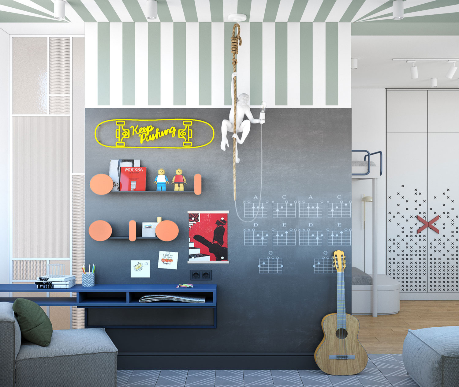 Дизайн интерьера двухуровневой квартиры в г. Раменское