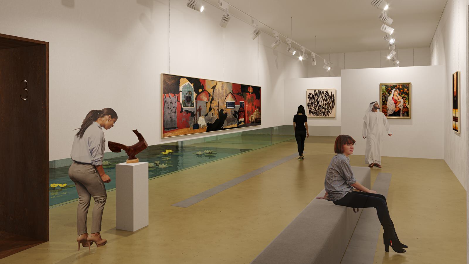 Architectural visualization of Barjeel Museum for Modern Arab Art in Sharjah