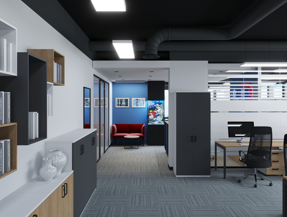 Интерьер офиса компании "ВЕЗА" в бизнес-центре Neboplaza в г. Екатеринбурге