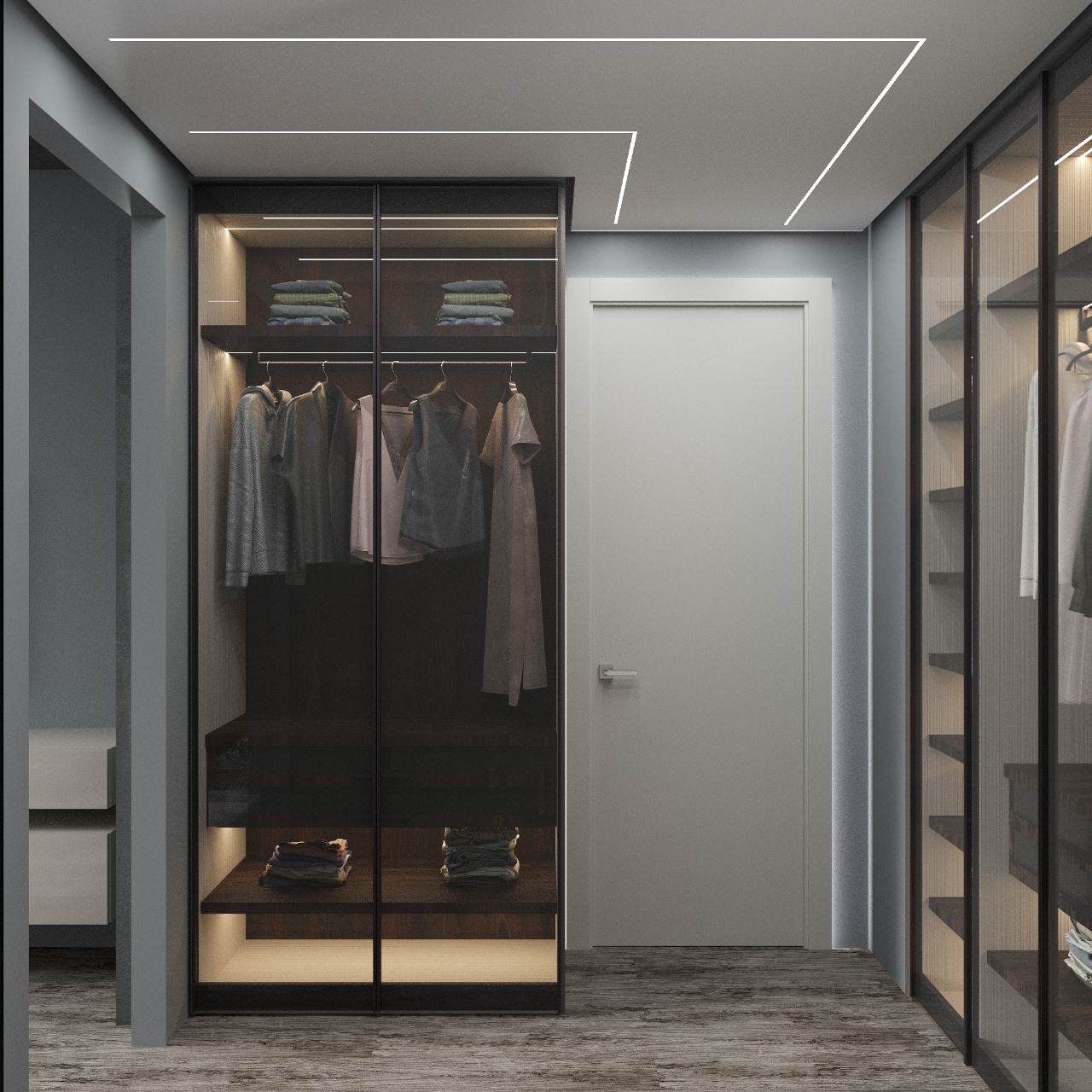 Гардеробная в спальне