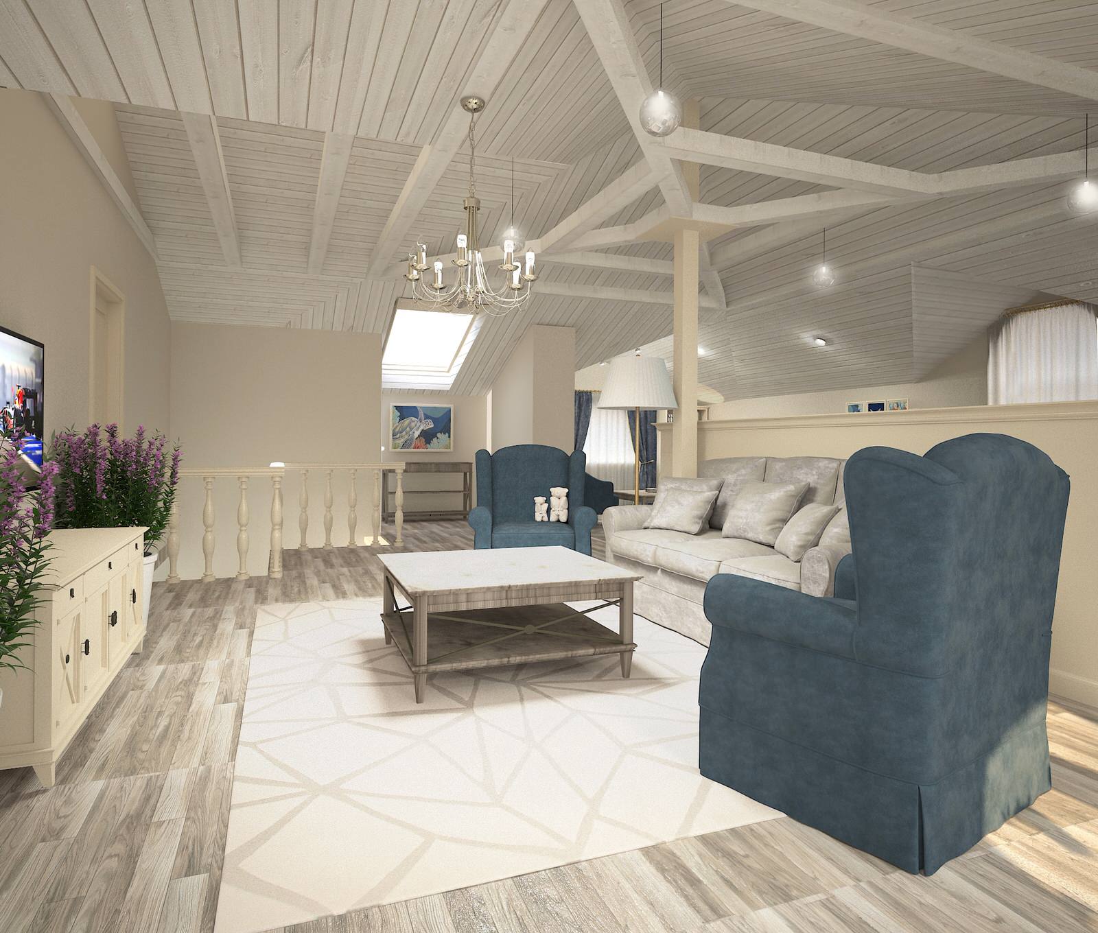 Дизайн-проект интерьера загородного дома 500 м2