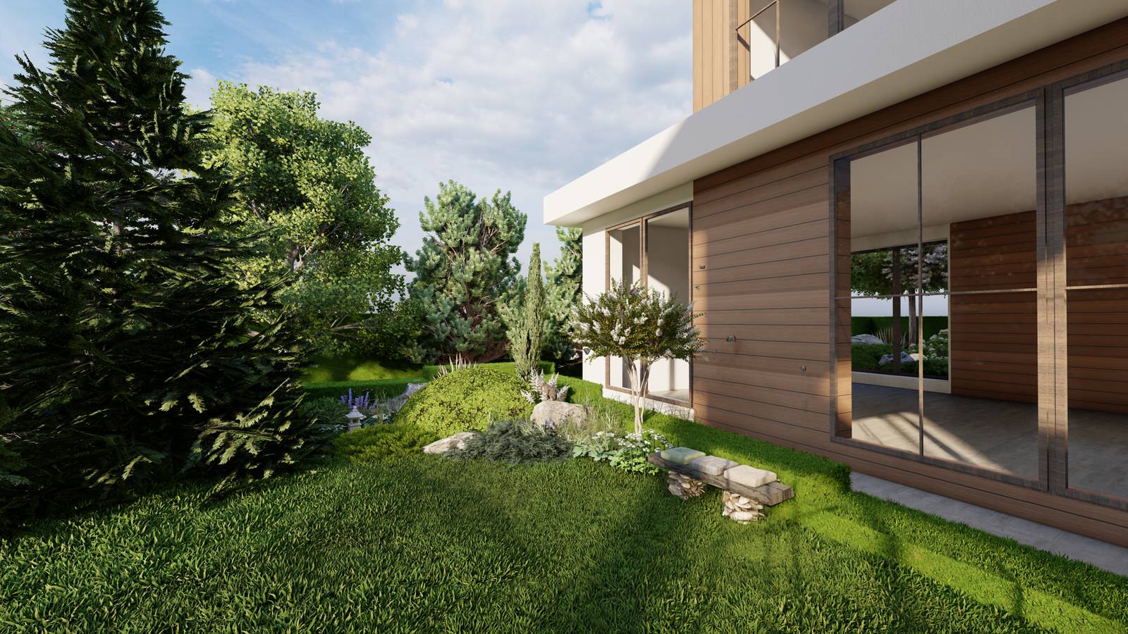 Лаконичный сад. КП Райт Вилладж