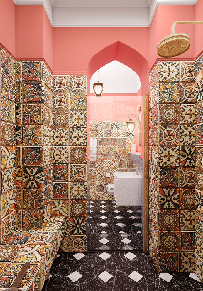 Утонченный проект с использованием разных стилей для семьи с двумя детьми