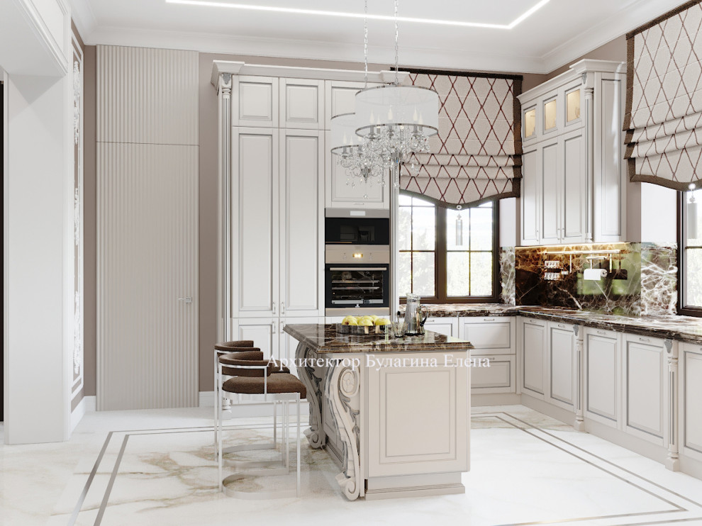 Кухня-столовая с загородном доме