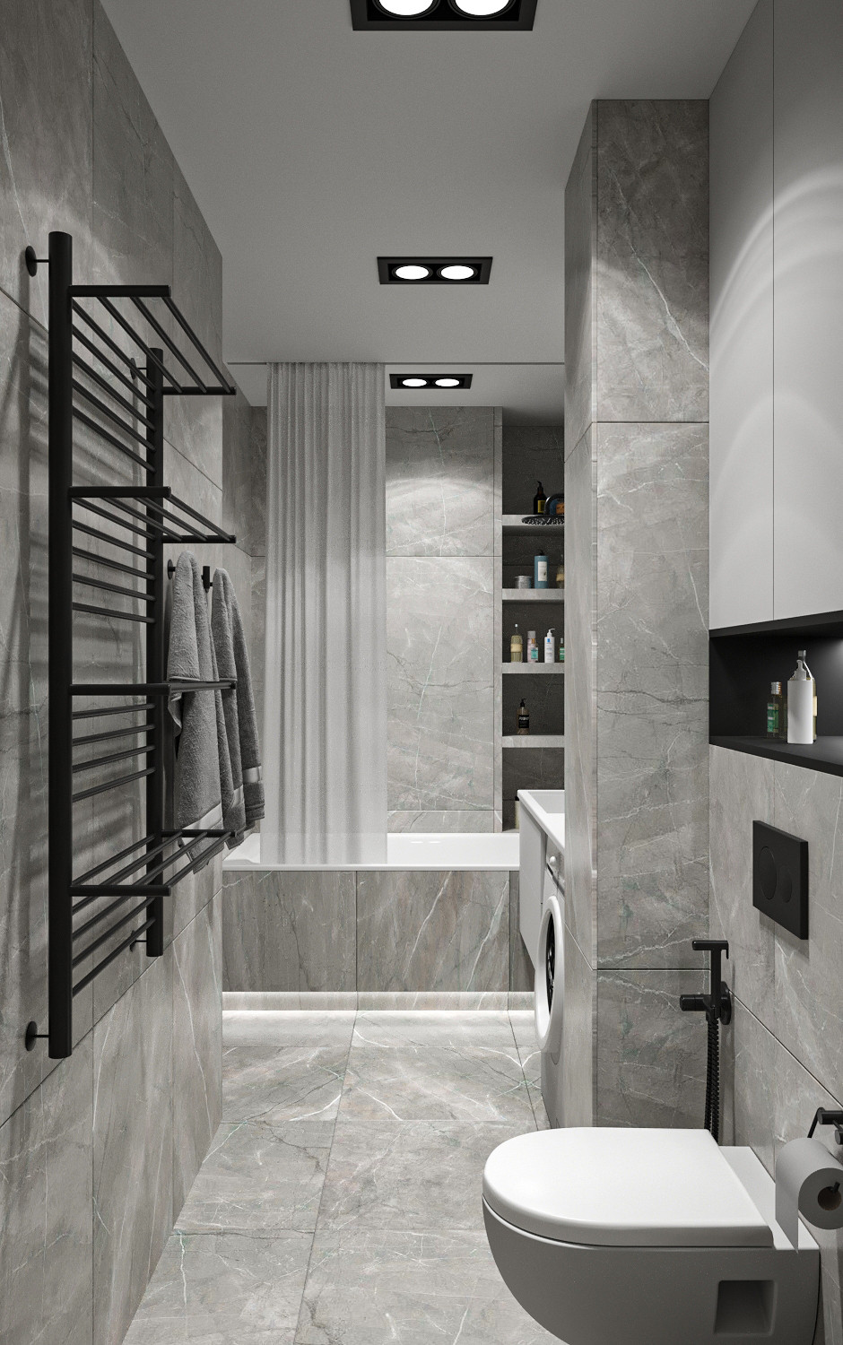 Обложка проекта: Минималистичная квартира с перетекающими гармоничными пространствами.