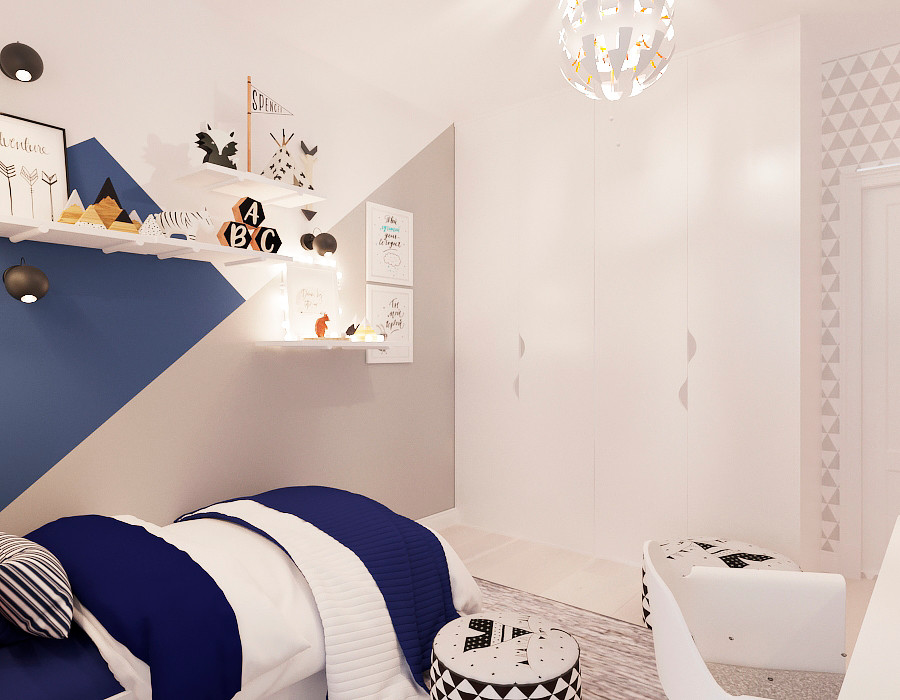 Дизайн трехкомнатной квартиры.