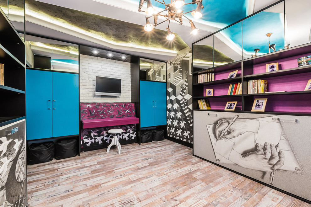 В проекте использован пробковый пол с фотопечатью из коллекции Loft http://www.c