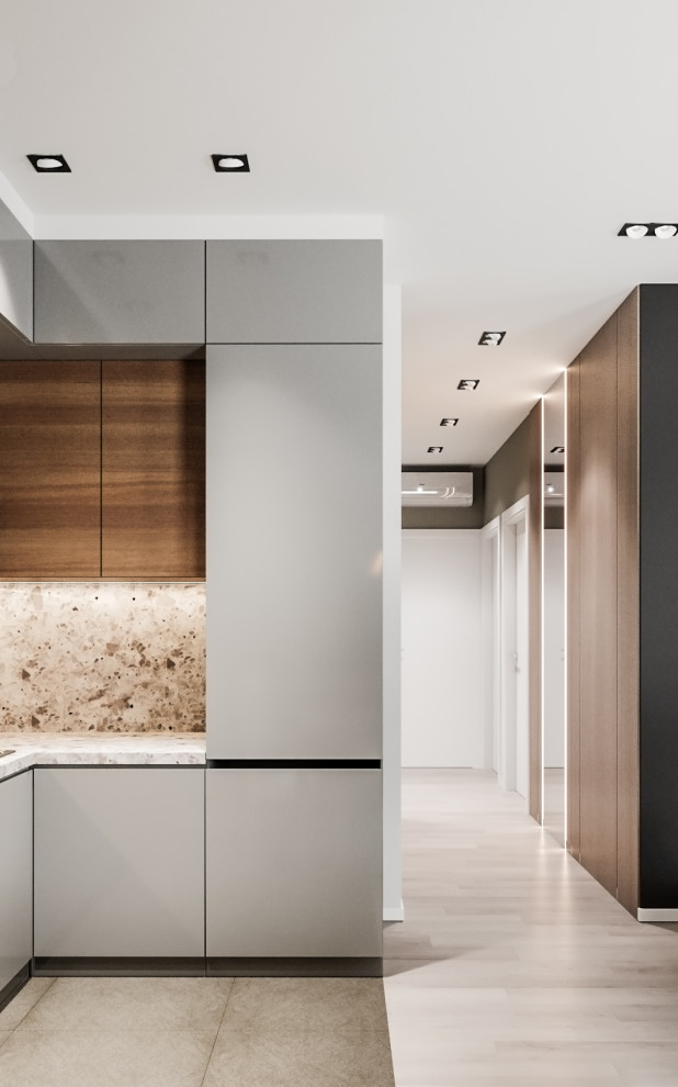 Дизайн проект квартиры в Москве в современном стиле (Варшавское шоссе, 2019)