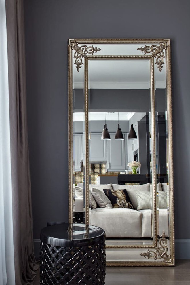 Дамская квартира в серых оттенках