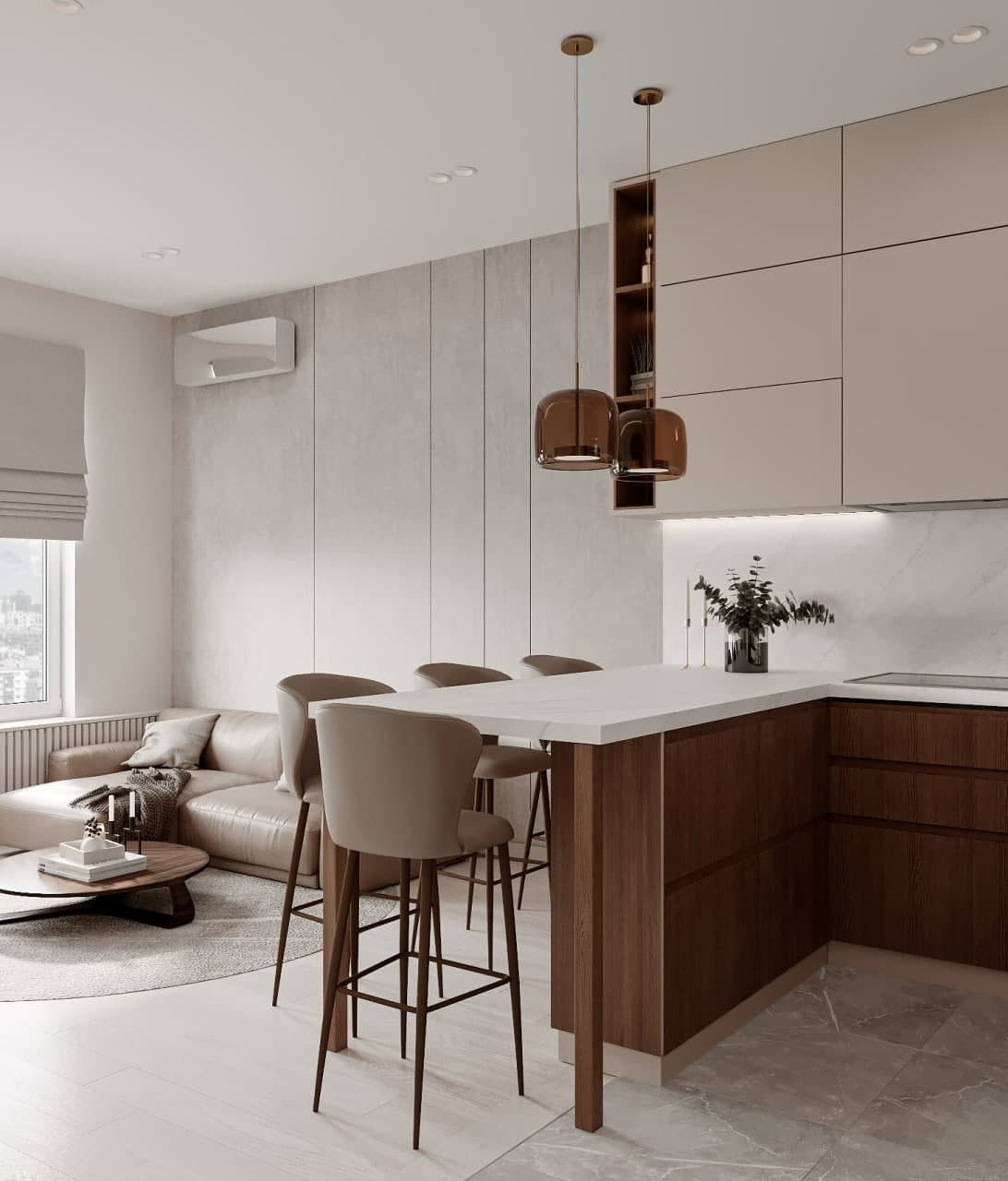 ДИЗАЙН-ПРОЕКТ ИНТЕРЬЕРА КВАРТИРЫ, ЖК GREEN PARK, МОСКВА, 60 М²