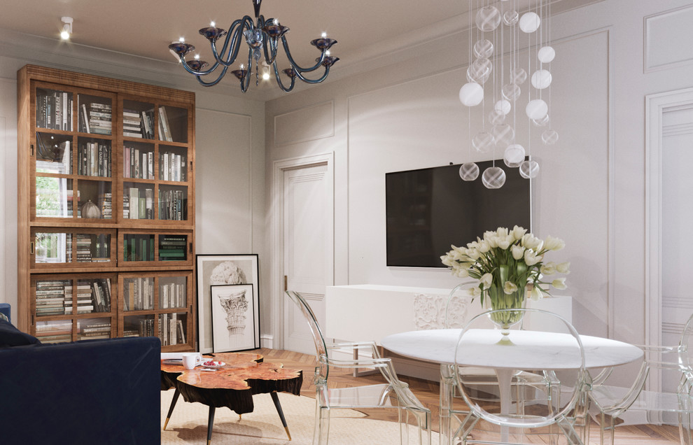 Обложка проекта: Яркие акценты в квартире на Чистых Прудах