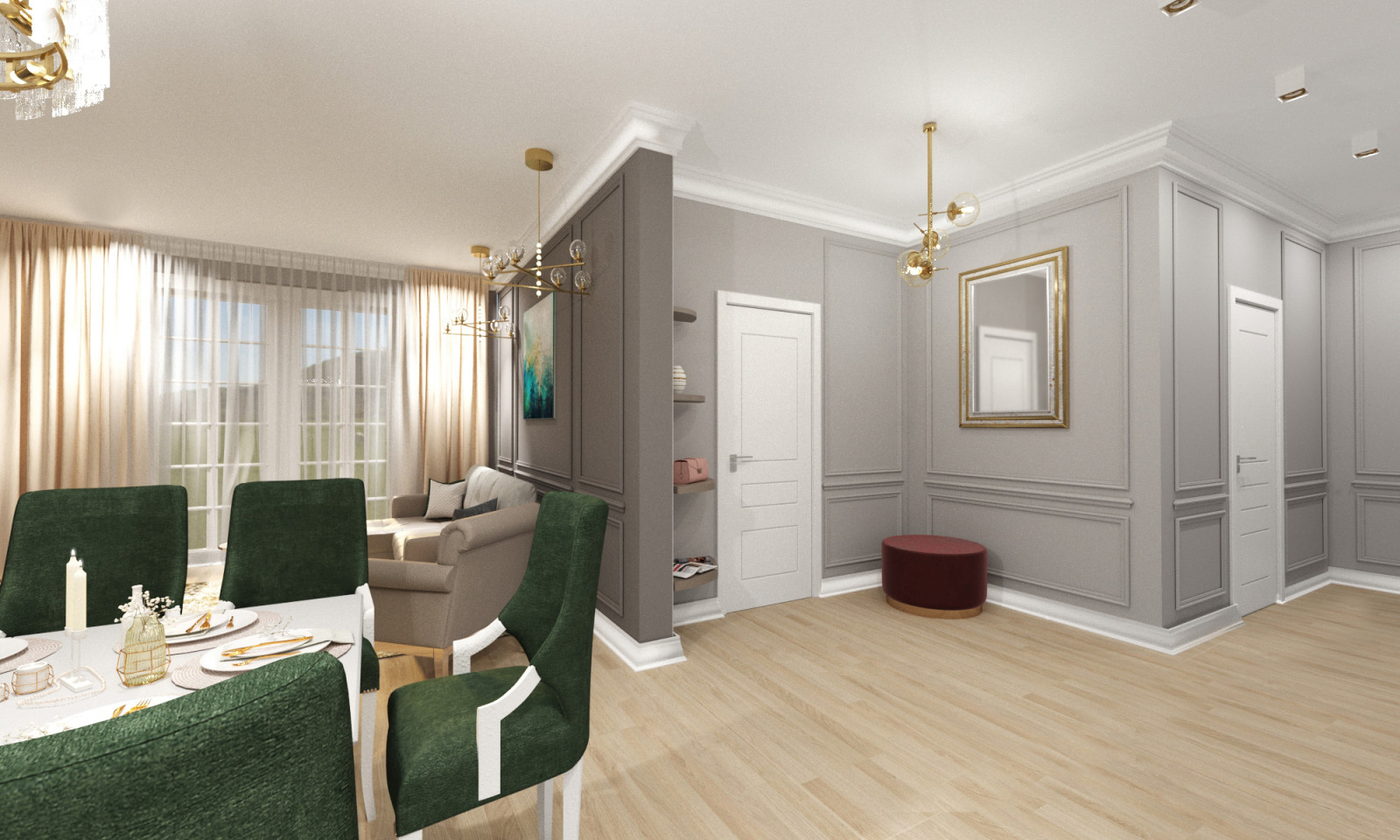 Дизайн-проект коттеджа площадью 200 кв.м.