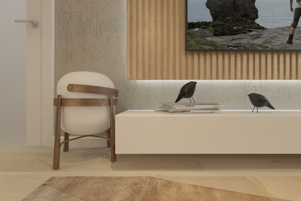 Гостиная-студия для современной молодой семьи