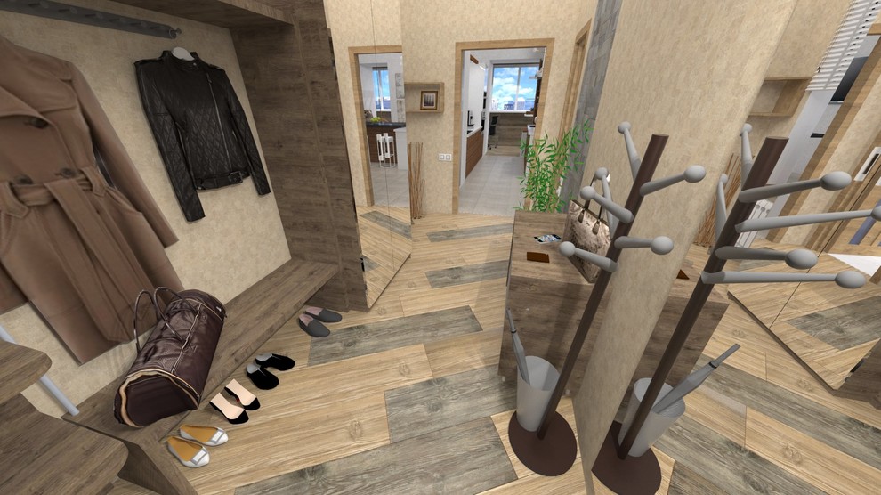 Технический проект двухкомнатной квартиры 60 кв. м. Застройщик Крост