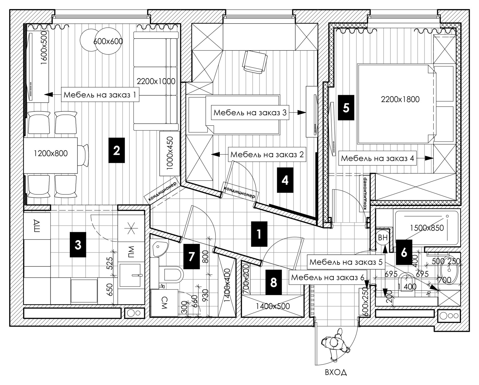 Серая с золотом трёшка — современная классика