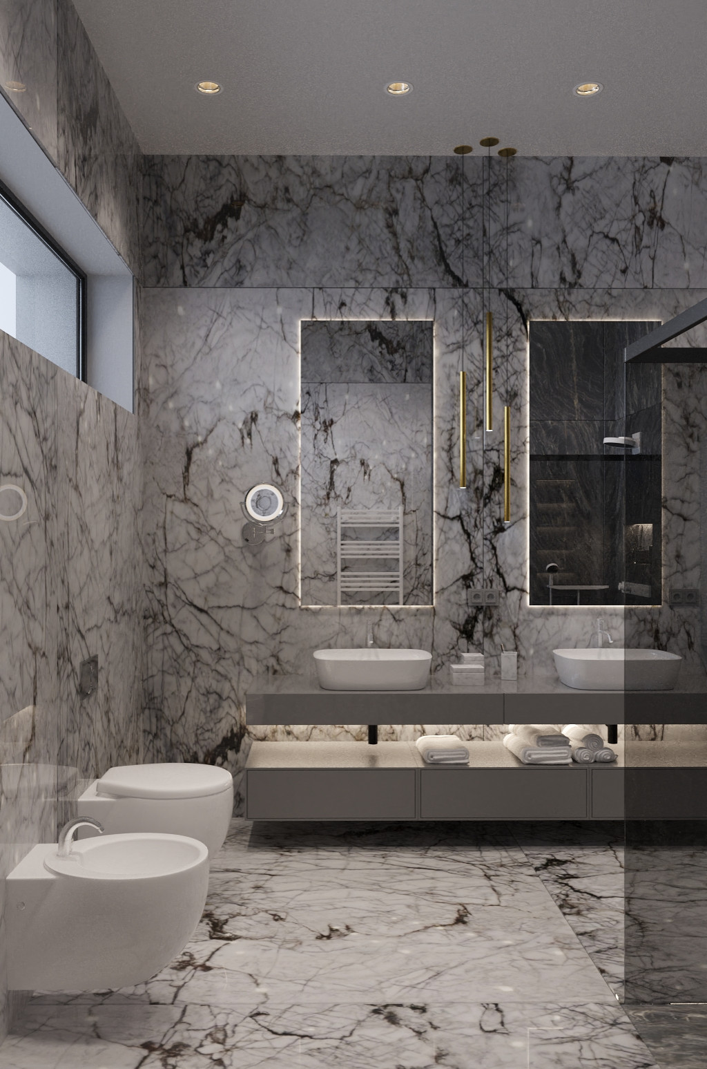 Интерьер двухэтажного загородного дома