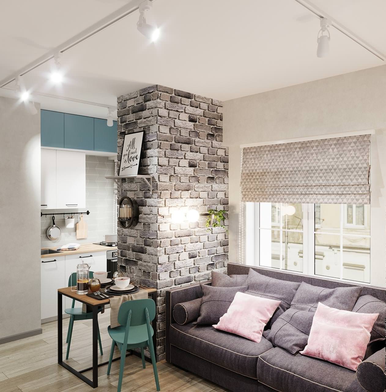 Проект квартиры площадью 32 кв.м.