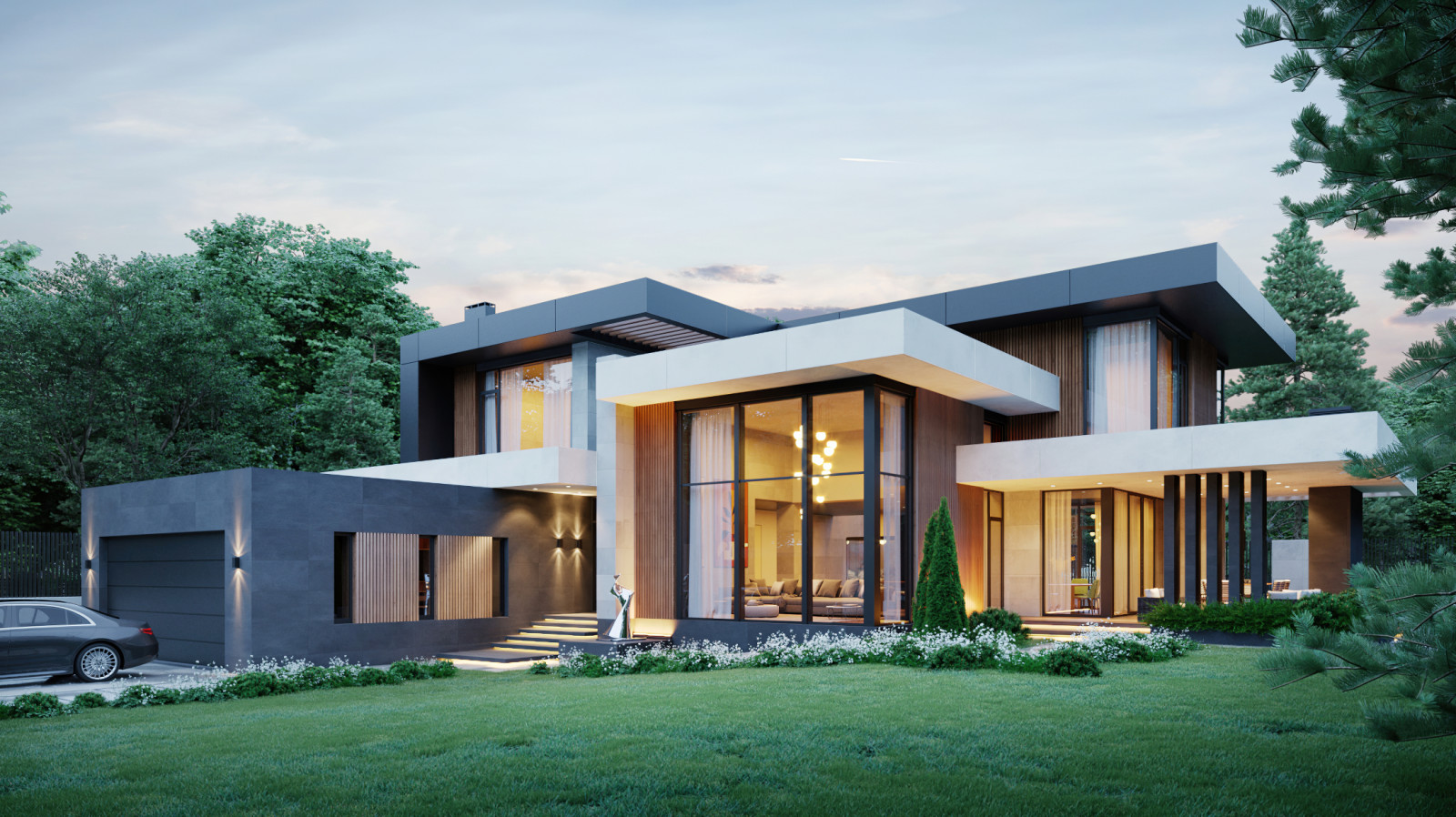 Проект индивидуального жилого дома и бани в КП "Летова роща"