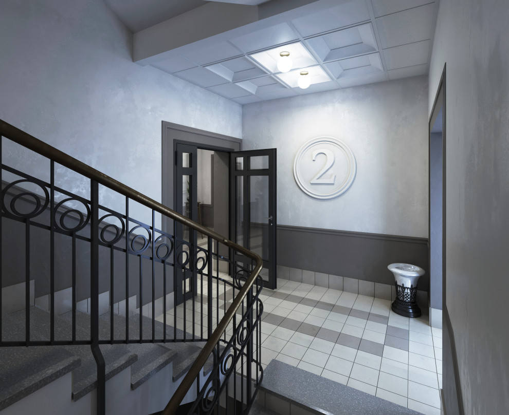 Интерьеры МОП, ЖК "БУЛГАКОВ", СК "СТРИЖИ"