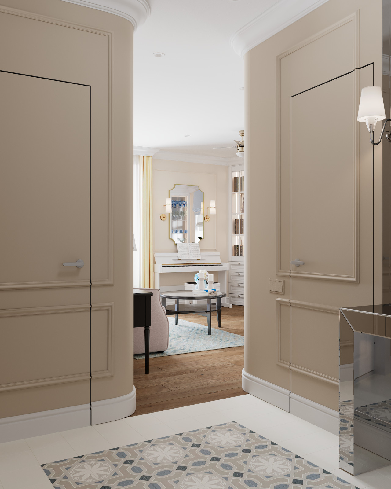 Американская классика в однокомнатной квартире