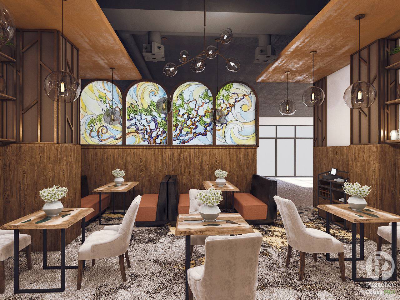 Обложка проекта: VIP зона ресторана The Local отеля Marriott Краснодар