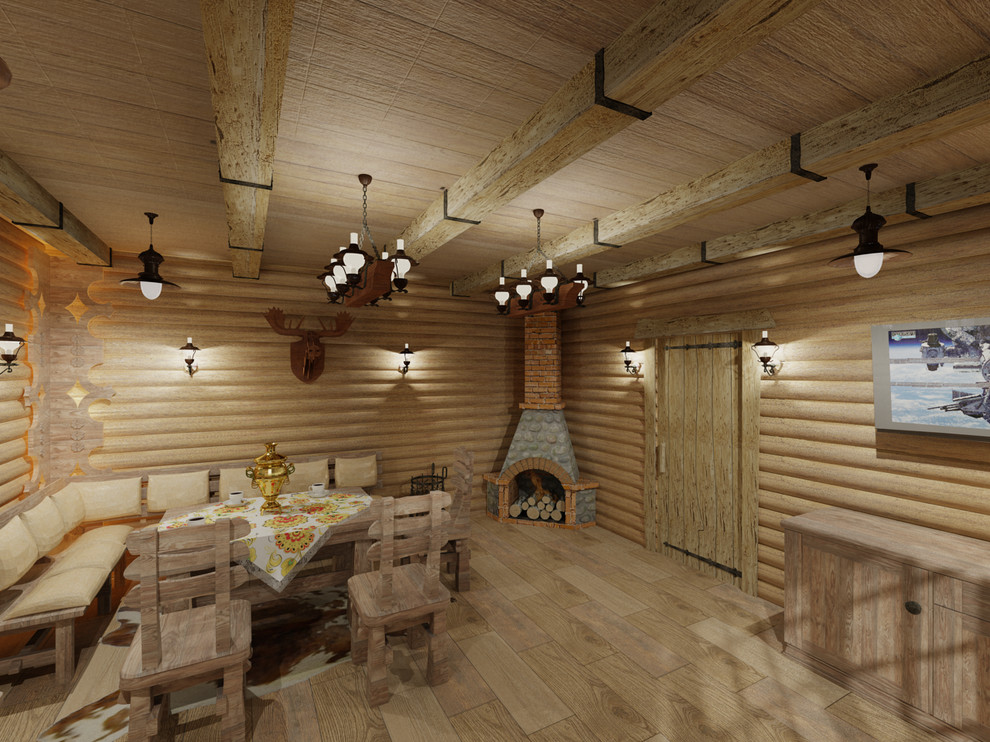 Бассейн в натуральном стиле.