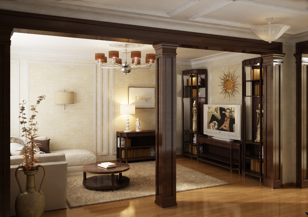 Обложка проекта: Маленькая квартира в легком классическом стиле