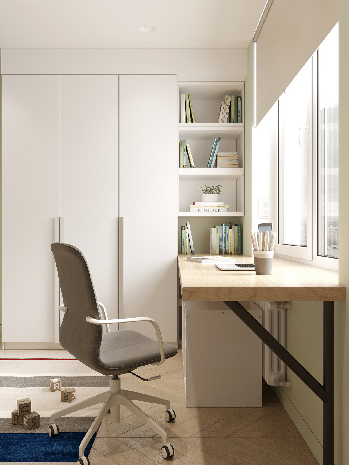 3-х комнатная квартира для семьи с двумя детьми и кабинетом