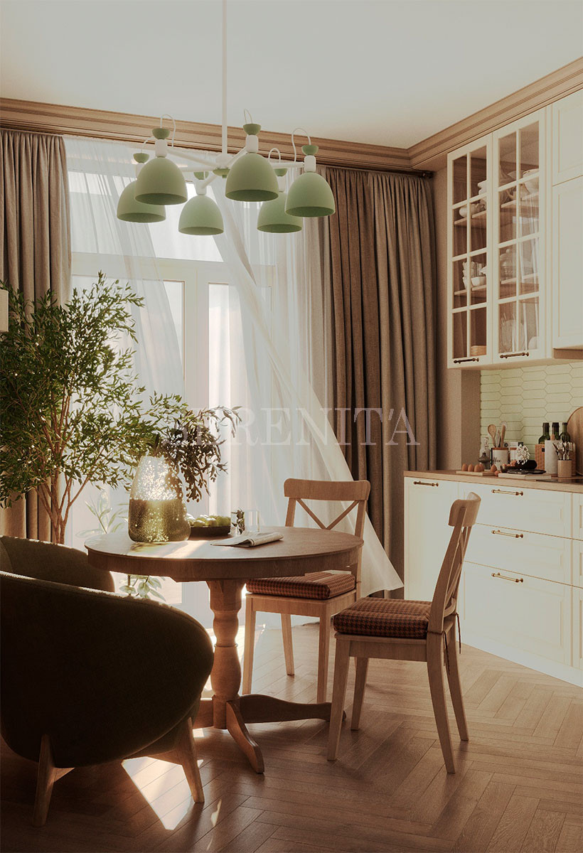 Эко стиль в квартире ЖК Арбат