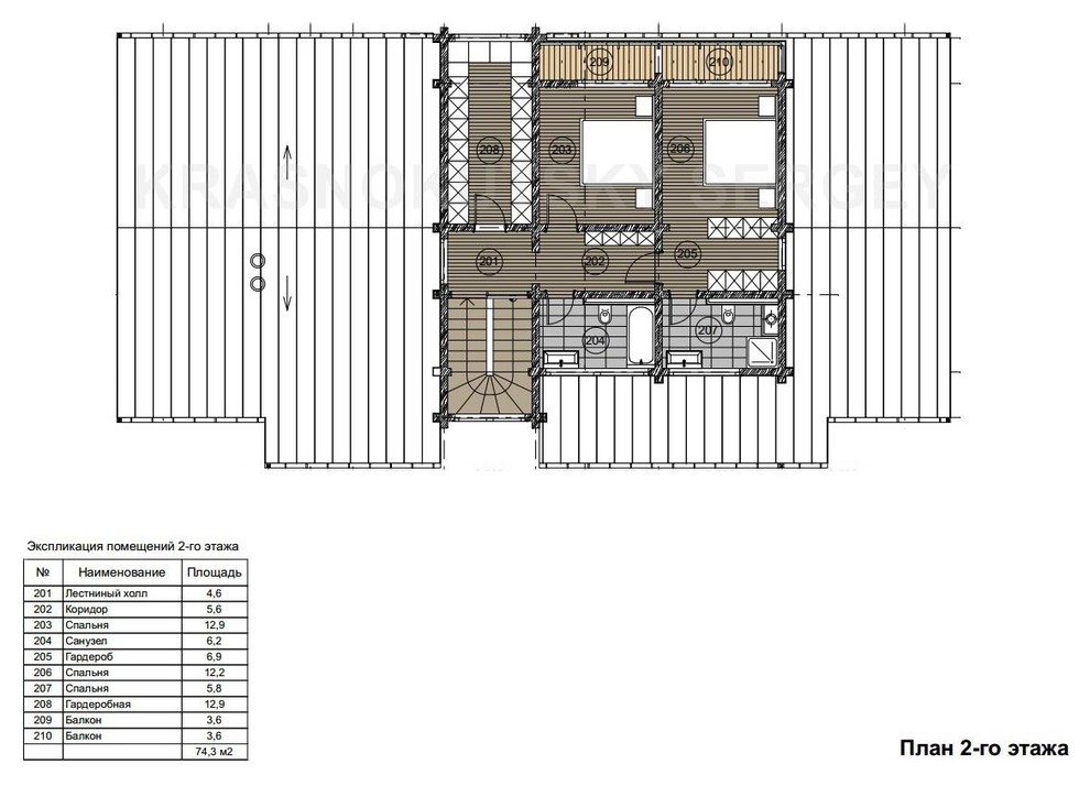 Обложка проекта: ДОМ ИЗ КЛЕЕНОГО БРУСА VILLA GERBERA