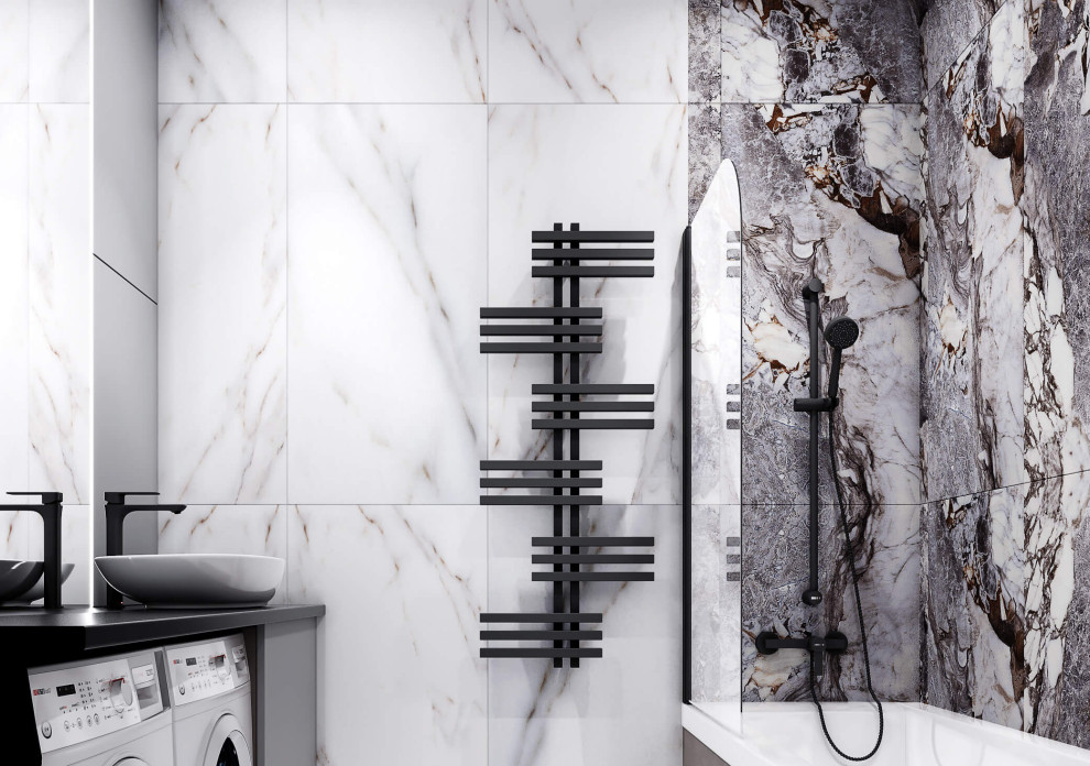 Современный дизайн в серых тонах, ЖК Панорама