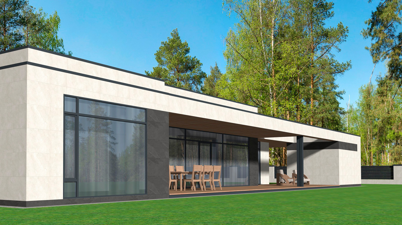 Проект дома L-258-G в стиле минимализм