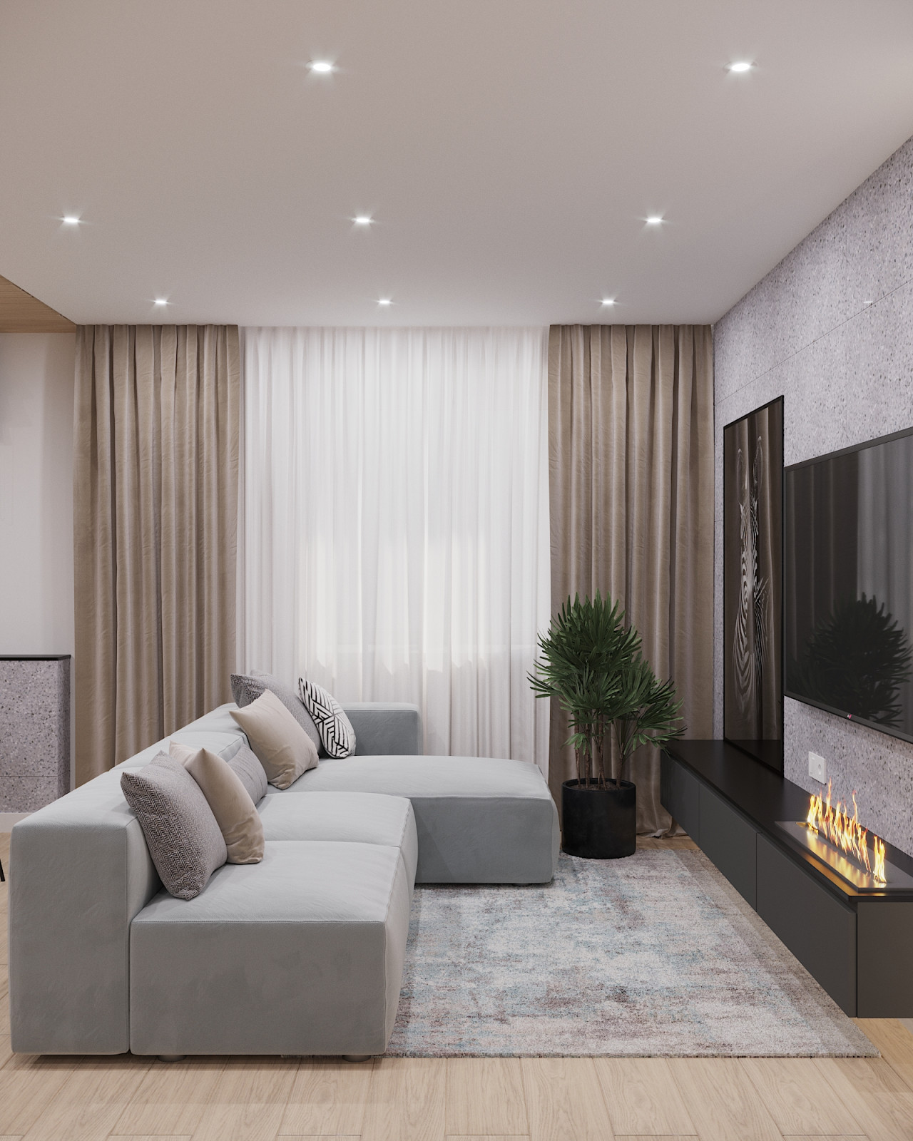 Дизайн-проект квартиры, площадью 126,2 м2