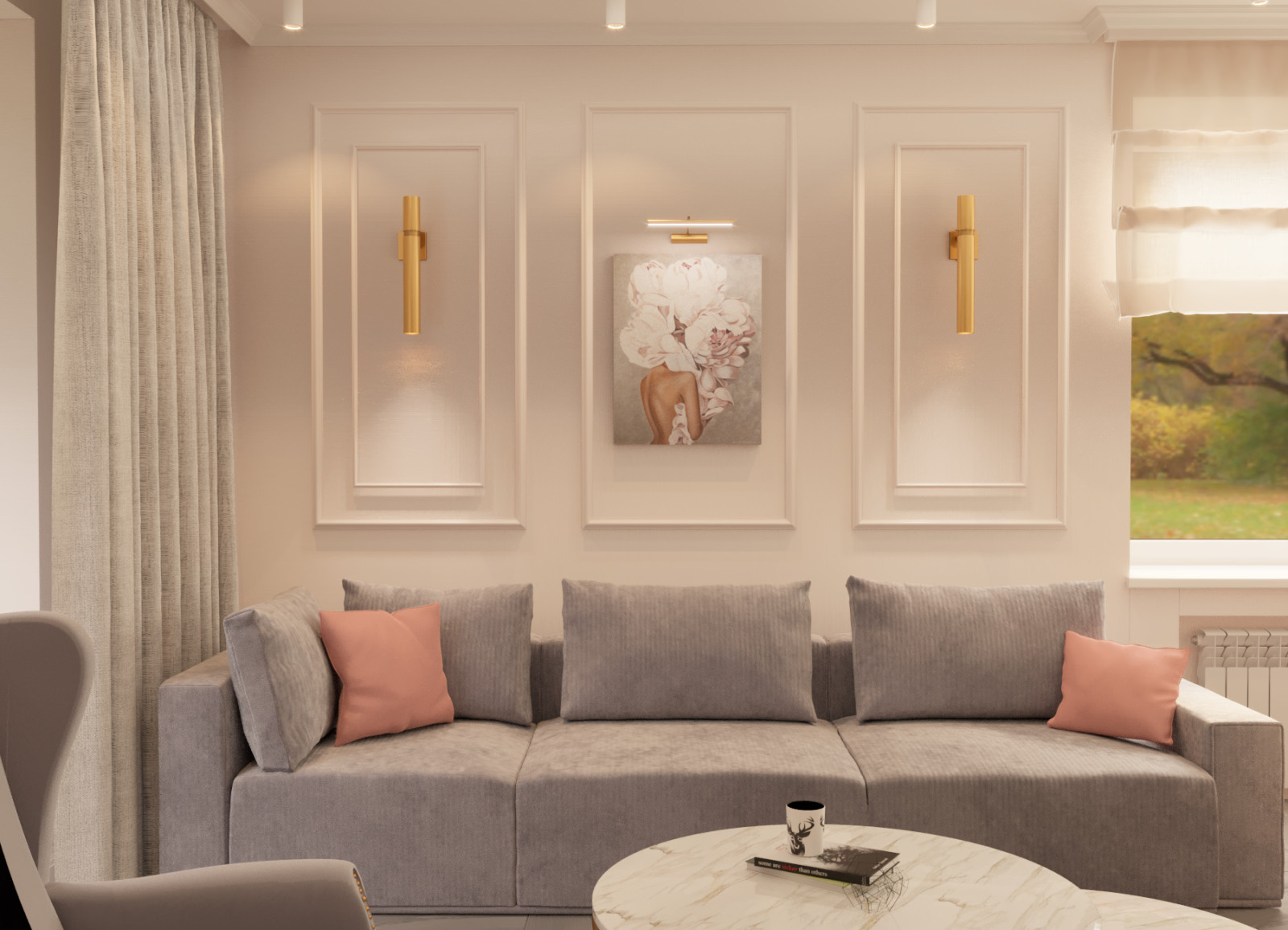 Проект интерьера двухэтажного дома