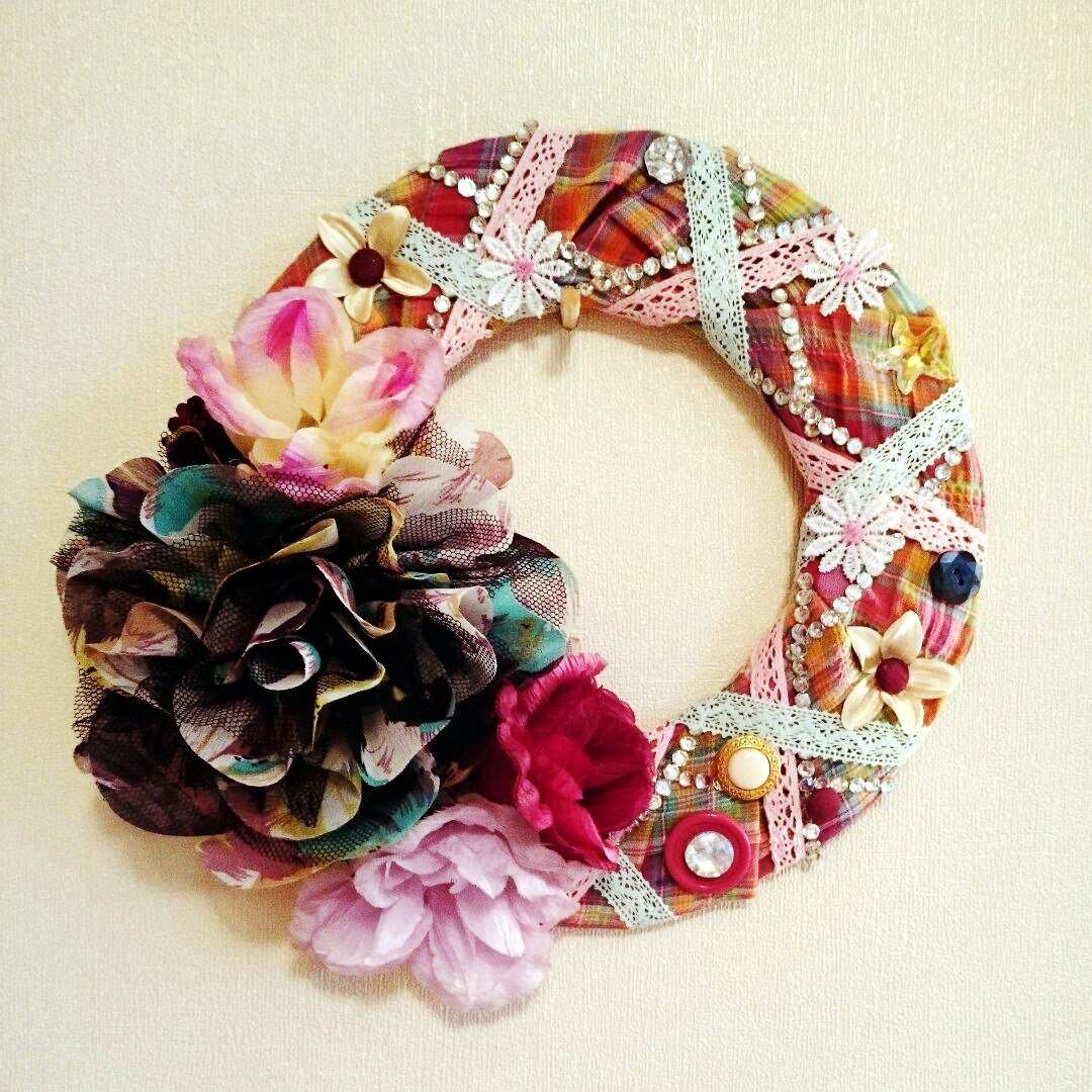 Обложка проекта: Интерьерный венок "Цветы для Керри"венок, венок из цветов, венок ручной работы,