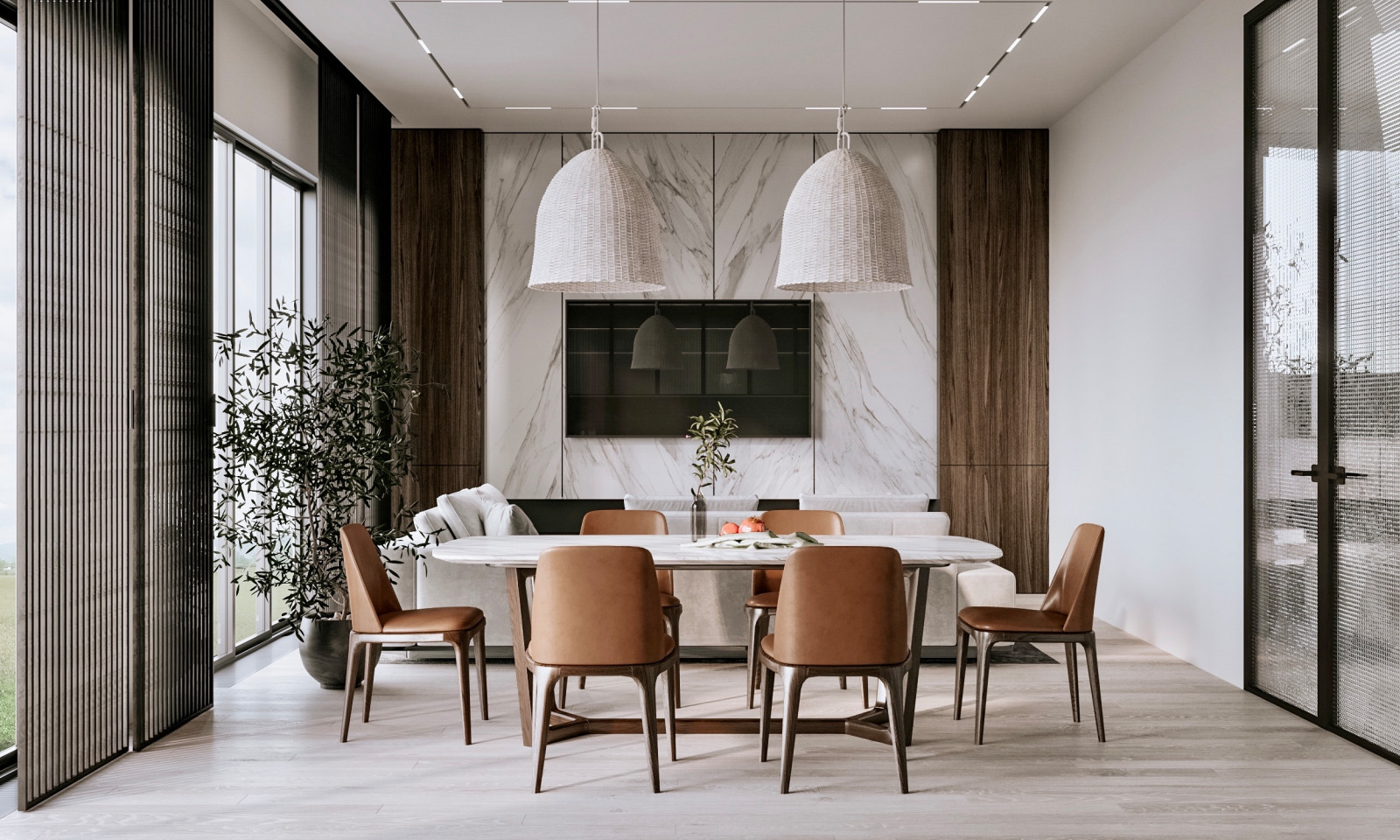 Дизайн-проект кухни-гостиной в частном доме, МО