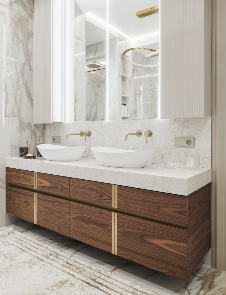 Реализация современной четырехкомнатной квартиры площадью 170 м²