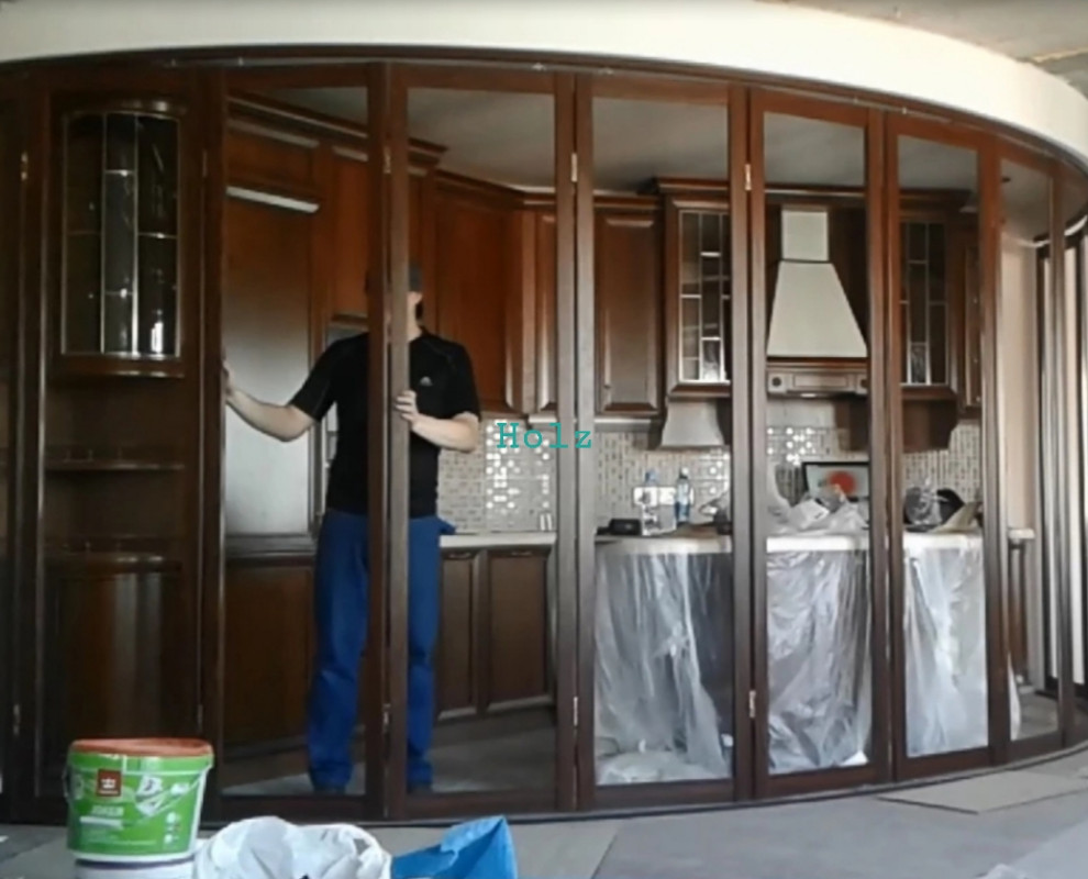 Обложка проекта: радиусные  складные двери гармошка