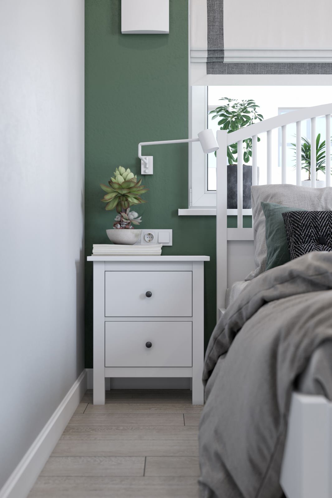 Дизайн квартиры в современном стиле. Цветные акценты и библиотека в 90 м. кв.