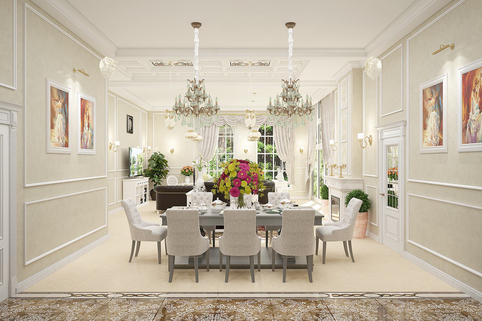 Дизайн интерьеров особняка.Классика