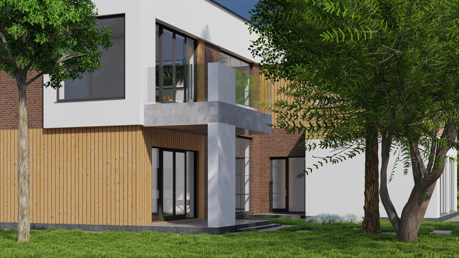 Обложка проекта: Двухэтажный дом со вторым светом и гаражом 650 м2