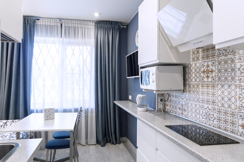 Кухня в синем наряде