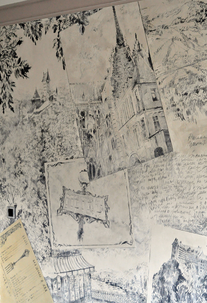 Роспись в технике сграффито, автор Илона Боксер