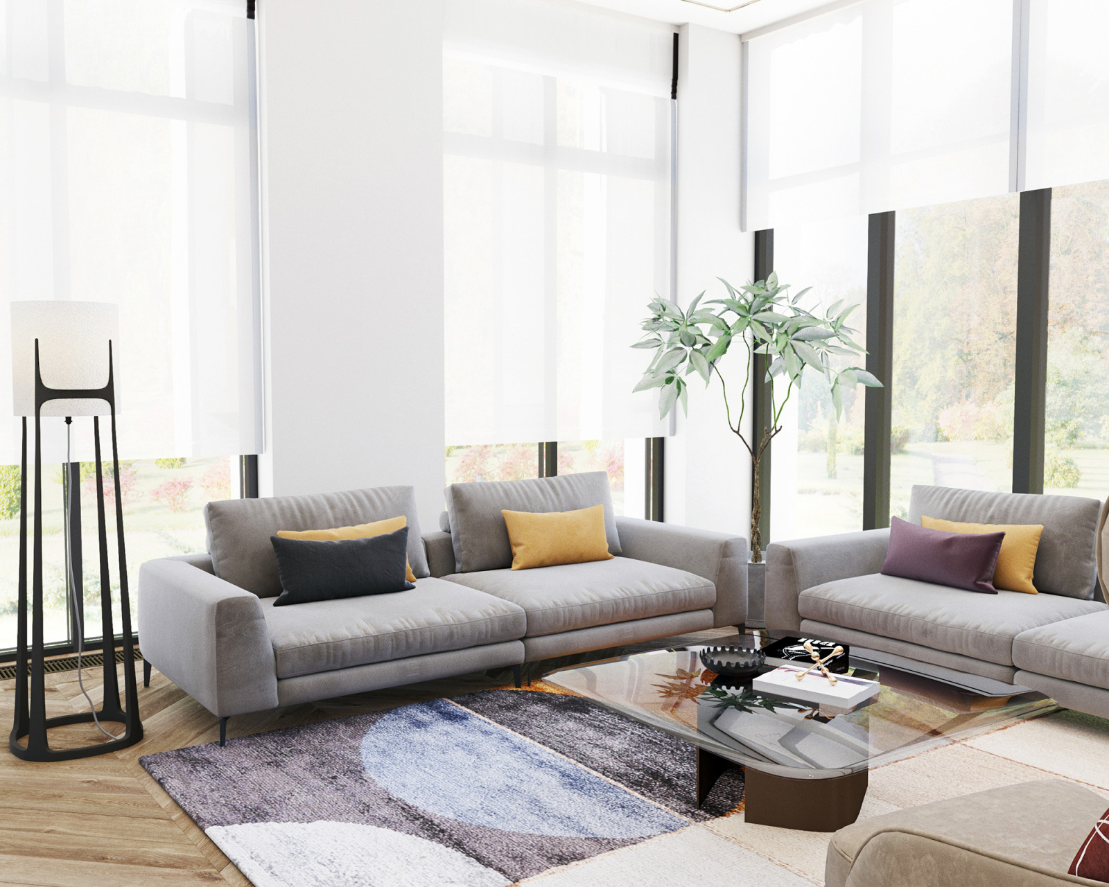 Гостиная в загородном доме во Владимирской области