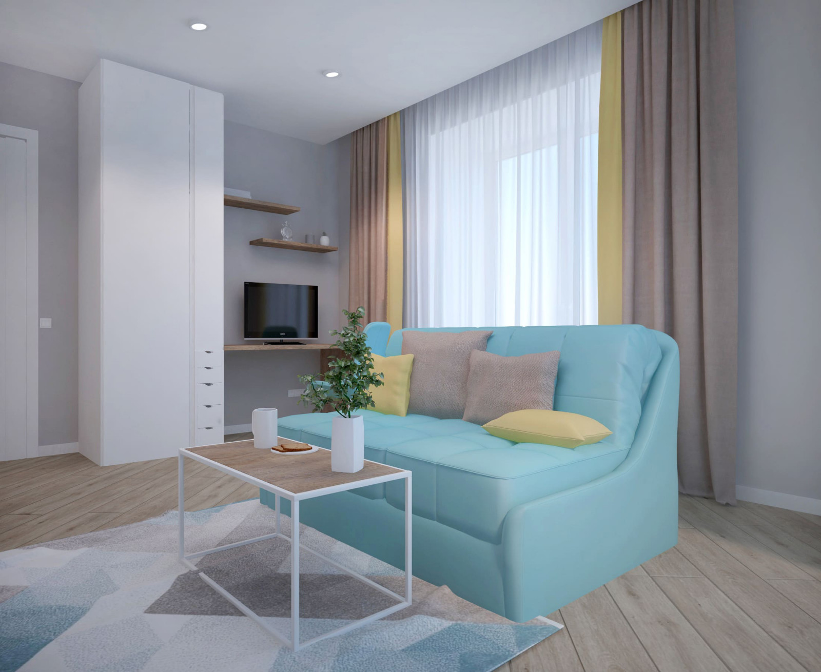 Солнечные гостиная и детская