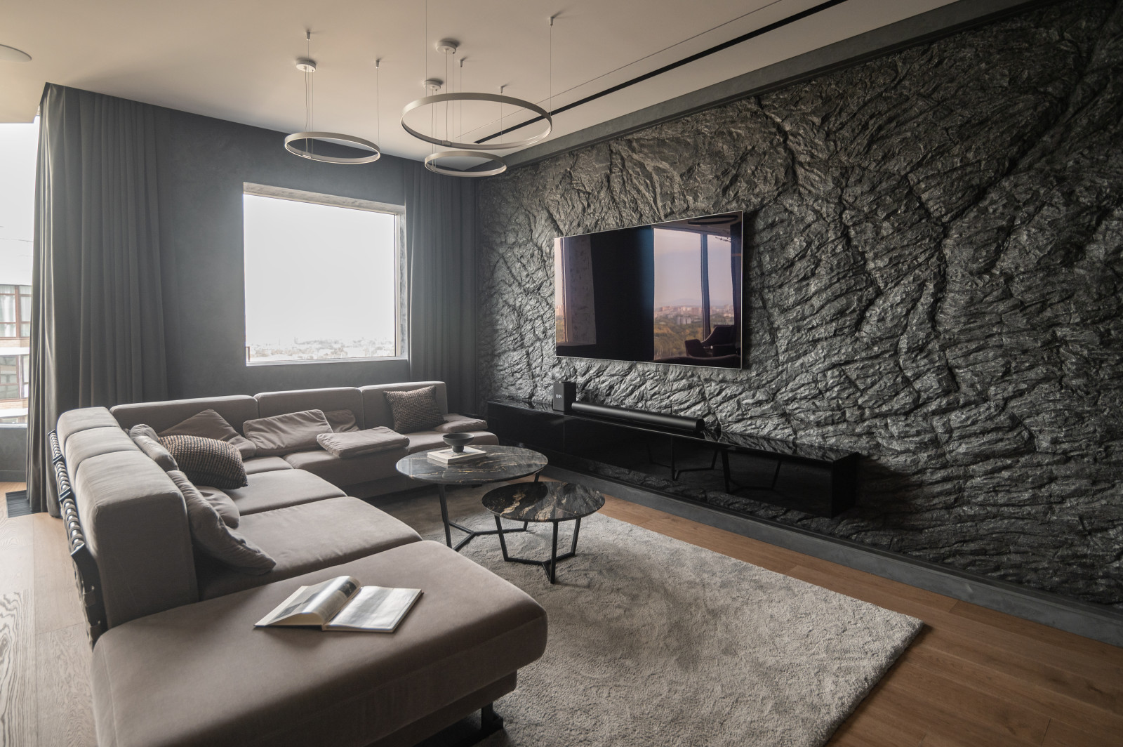 Обложка проекта: Пентхаус (современный) - гостиная