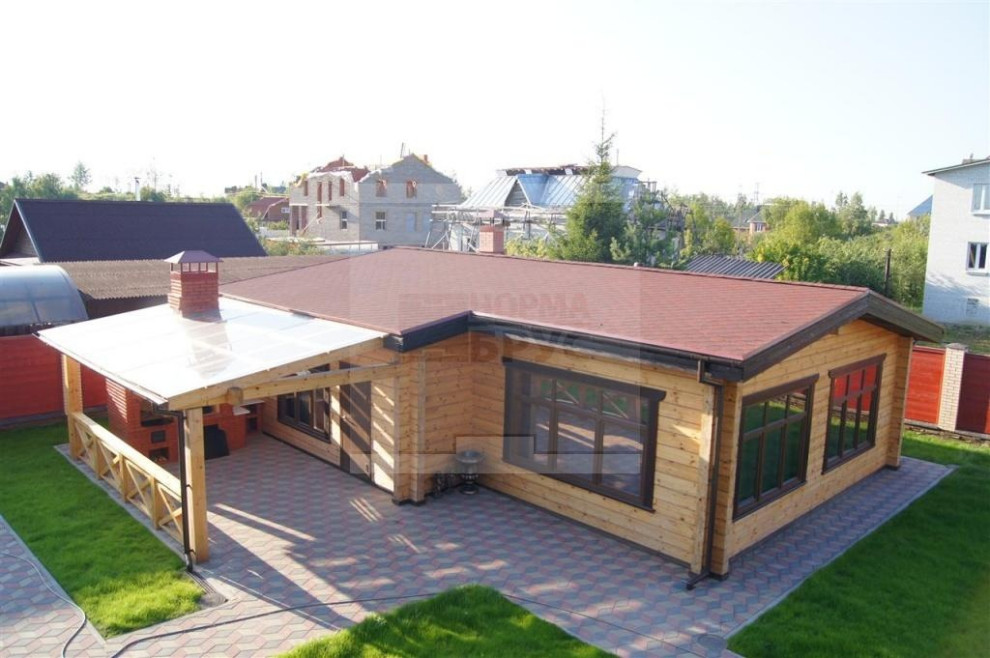 Обложка проекта: Баня из бруса «НБ 1-8»