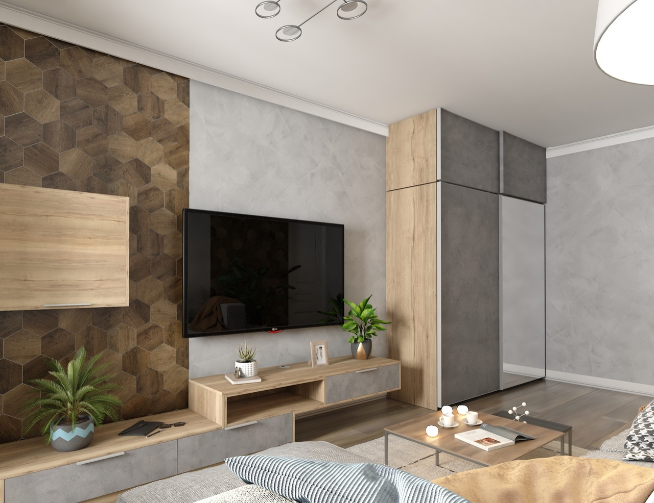 Гостиная для молодого парня, жк Некрасовка