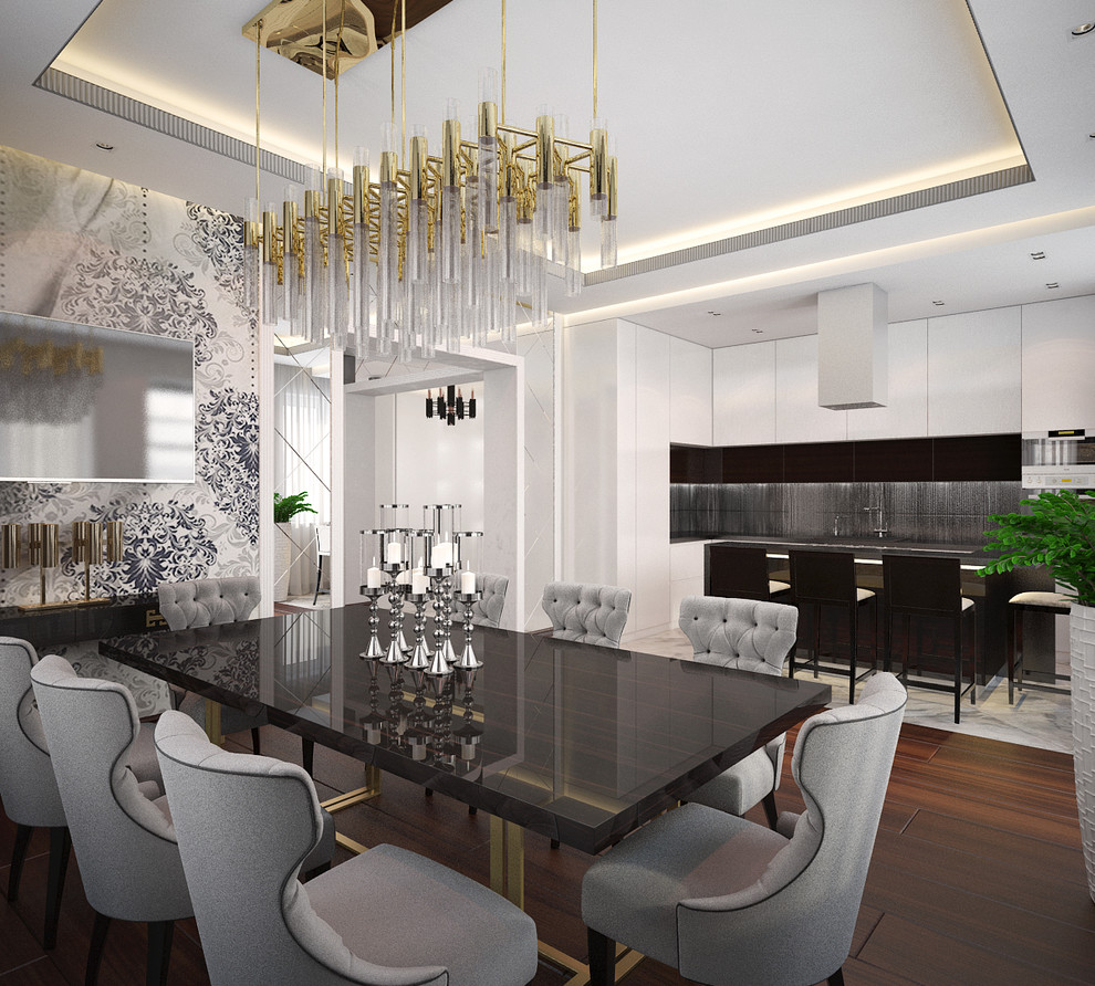 Загородный дом (280 кв.м.) для семьи с тремя детьми. Ар-деко + Современный стиль