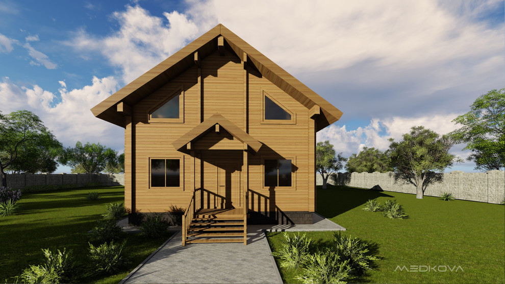 Обложка проекта: Проект деревянного дома из бруса